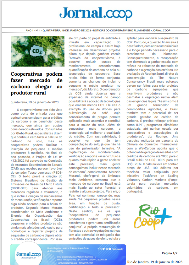 Jornal.Coop – Edição 1 – Ano 1 – 19 de Janeiro de 2023
