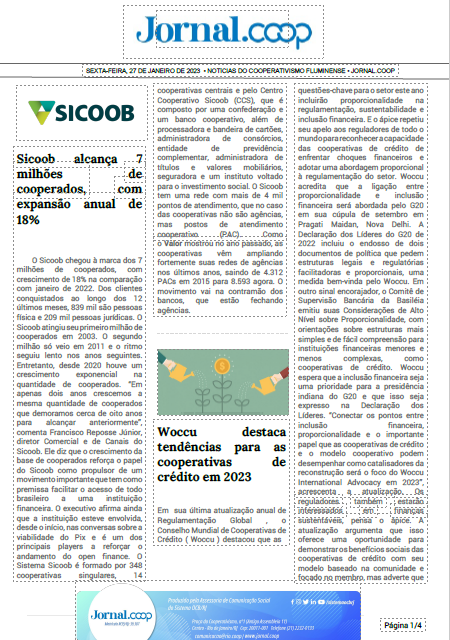 Jornal.Coop – Edição 2 – Ano 1 – 27 de janeiro de 2023