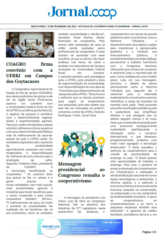 Jornal.Coop – Edição 4 – Ano 1 – 10 de fevereiro de 2023