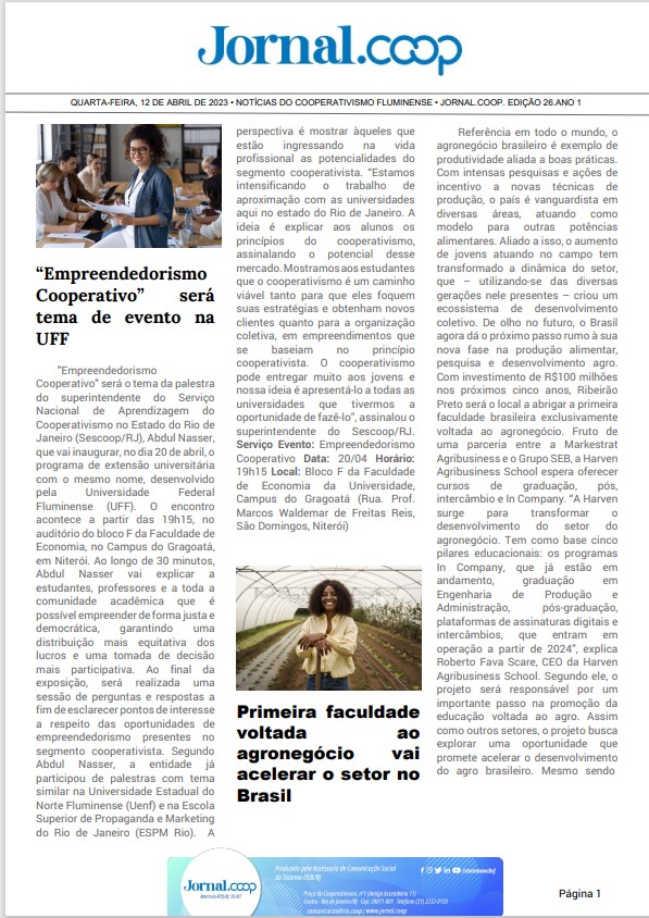 Jornal.Coop – Edição 26 – Ano 1 – 12 de abril de 2023