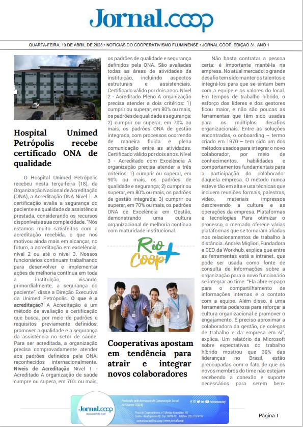 Jornal.Coop – Edição 32 – Ano 1 – 20 de abril de 2023