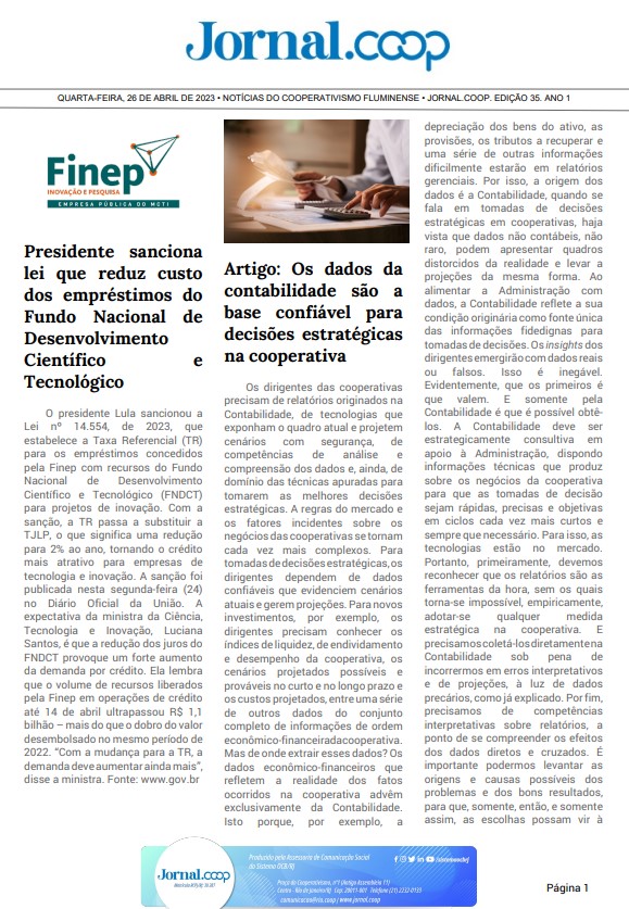 Jornal.Coop – Edição 35 – Ano 1 – 26 de abril de 2023