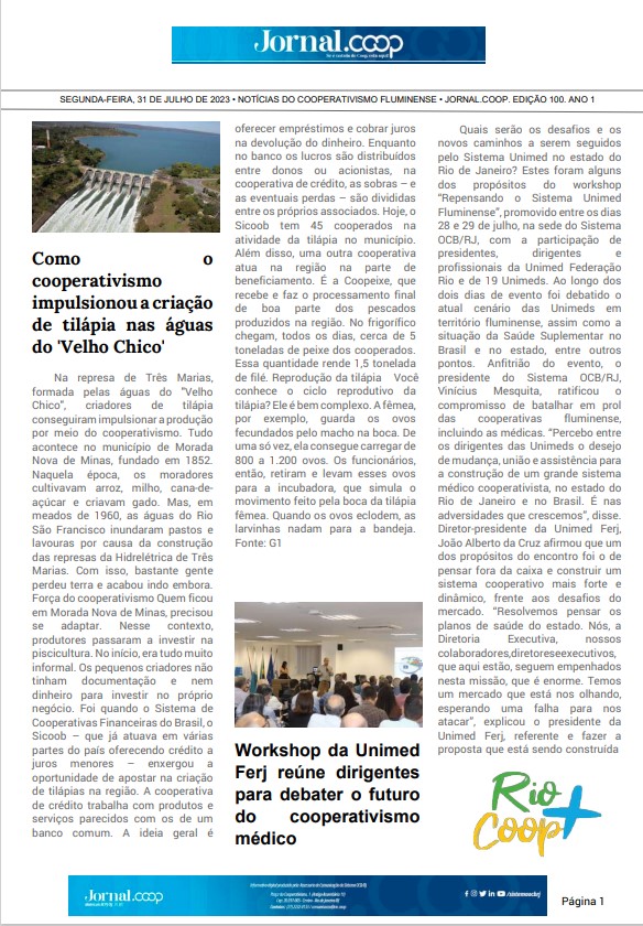 Jornal.Coop – Edição 100 – Ano 1 – 31 de julho de 2023