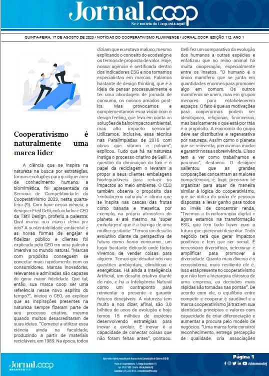 Jornal.Coop – Edição 112– Ano 1 – 17 de agosto de 2023