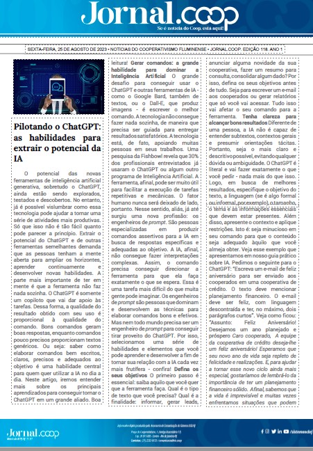 Jornal.Coop – Edição 118– Ano 1 – 25 de agosto de 2023