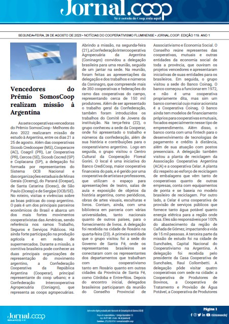Jornal.Coop – Edição 119– Ano 1 – 28 de agosto de 2023