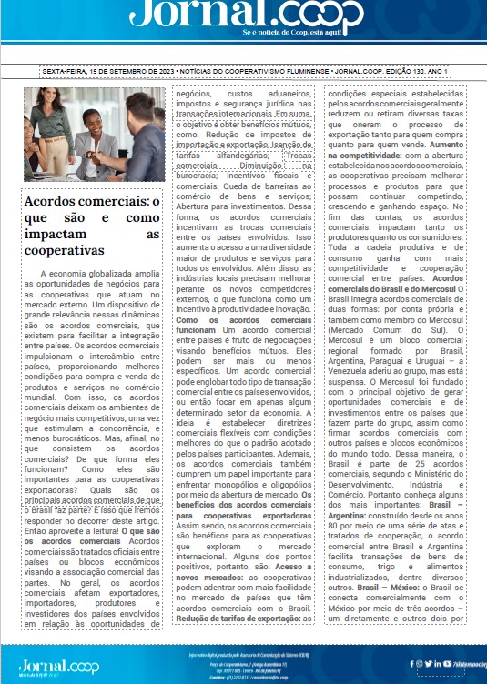 Jornal.Coop – Edição 130– Ano 1 – 15 de setembro de 2023
