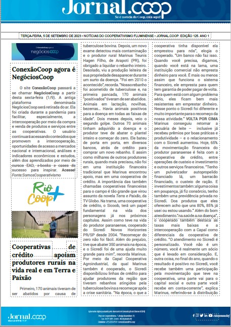 Jornal.Coop – Edição 125– Ano 1 – 5 de setembro de 2023