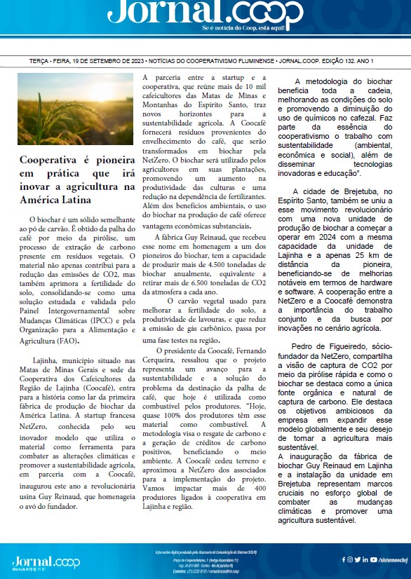 Jornal.Coop – Edição 132– Ano 1 – 19 de setembro de 2023