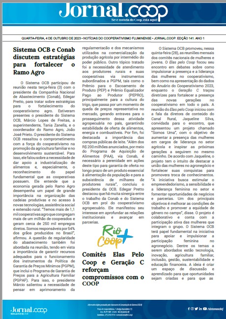 Jornal.Coop – Edição 141– Ano 1 – 4 de outubro de 2023