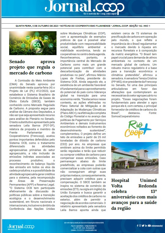 Jornal.Coop – Edição 142– Ano 1 – 5 de outubro de 2023