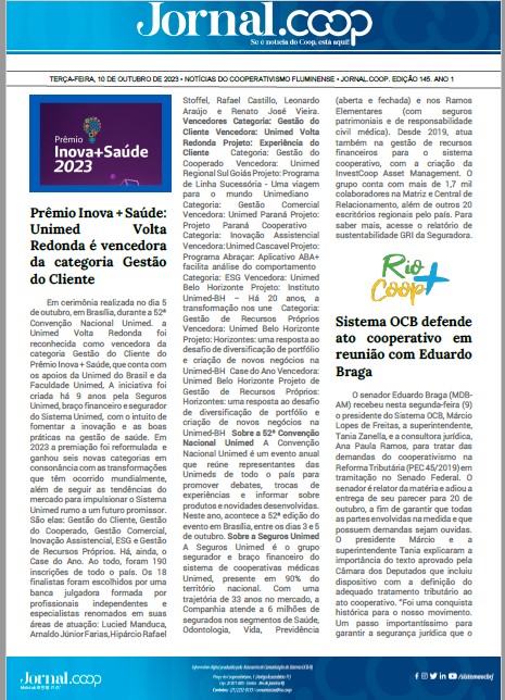 Jornal.Coop – Edição 145– Ano 1 – 10 de outubro de 2023