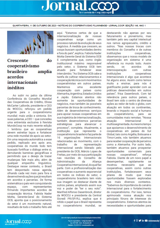 Jornal.Coop – Edição 146– Ano 1 – 11 de outubro de 2023