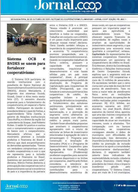 Jornal.Coop – Edição 155– Ano 1 – 30 de outubro de 2023