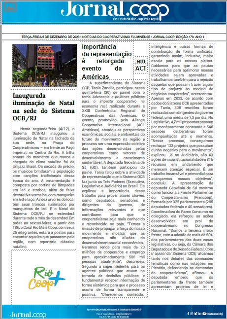 Jornal.Coop – Edição 173– Ano 1 – 5 de Dezembro de 2023