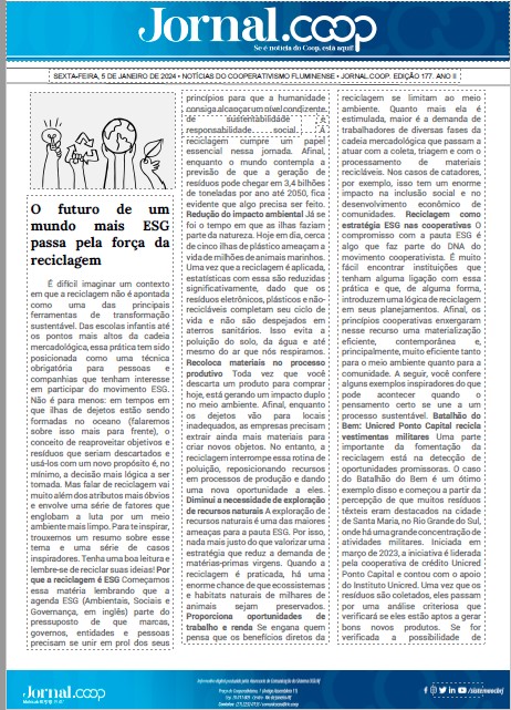Jornal.Coop – Edição 177– Ano 2 – 5 de Janeiro de 2024