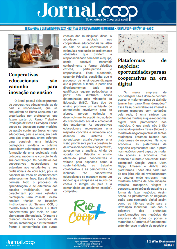 Jornal.Coop – Edição 186 – Ano 2 – 6 de Fevereiro de 2024