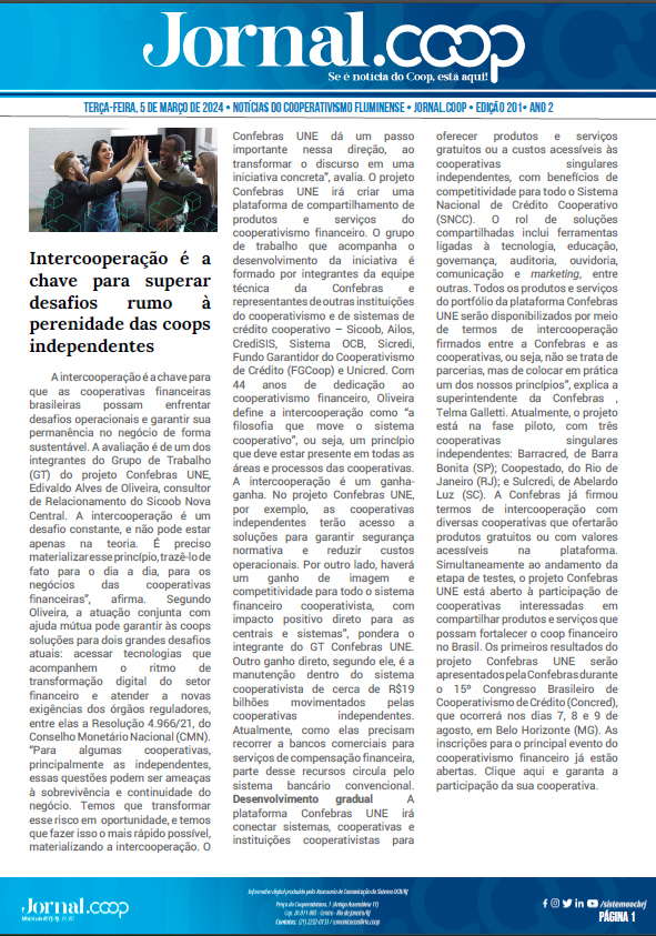 Jornal.Coop – Edição 201 – Ano 2 – 5 de março de 2024