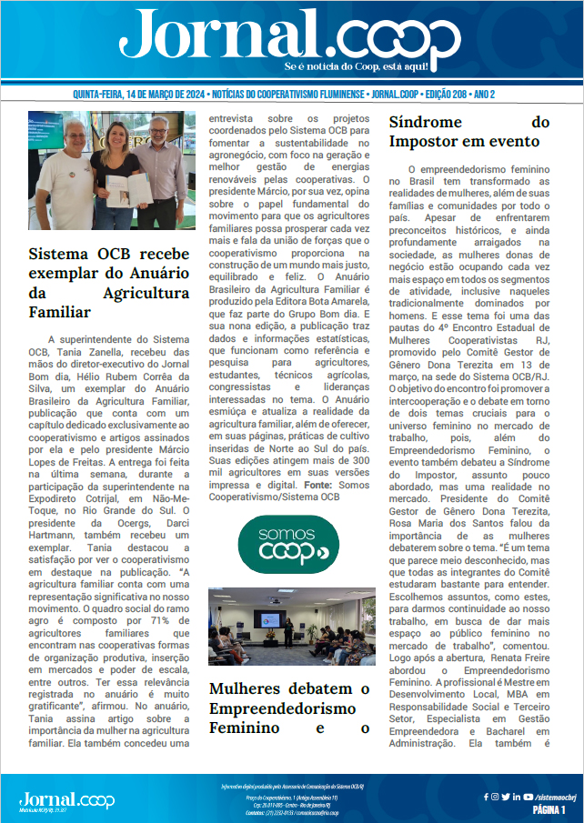 Jornal.Coop – Edição 208 – Ano 2 – 14 de março de 2024