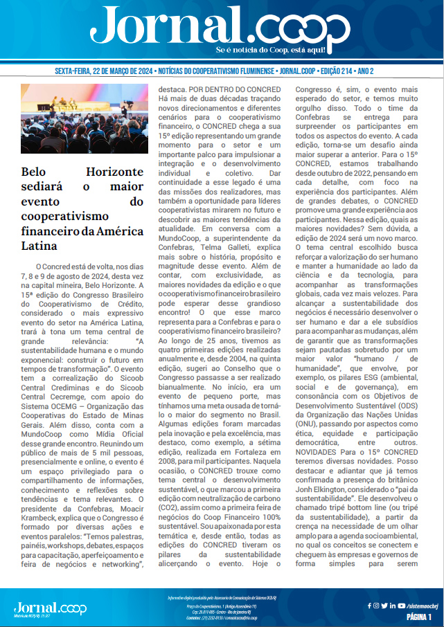 Jornal.Coop – Edição 214 – Ano 2 – 22 de março de 2024