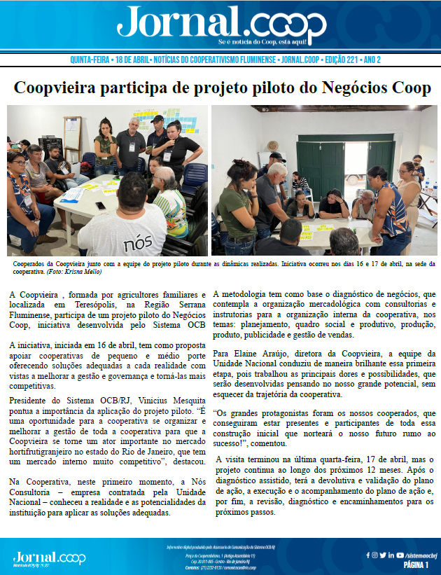 Jornal.Coop – Edição 221 – Ano 2 – 18 de abril de 2024