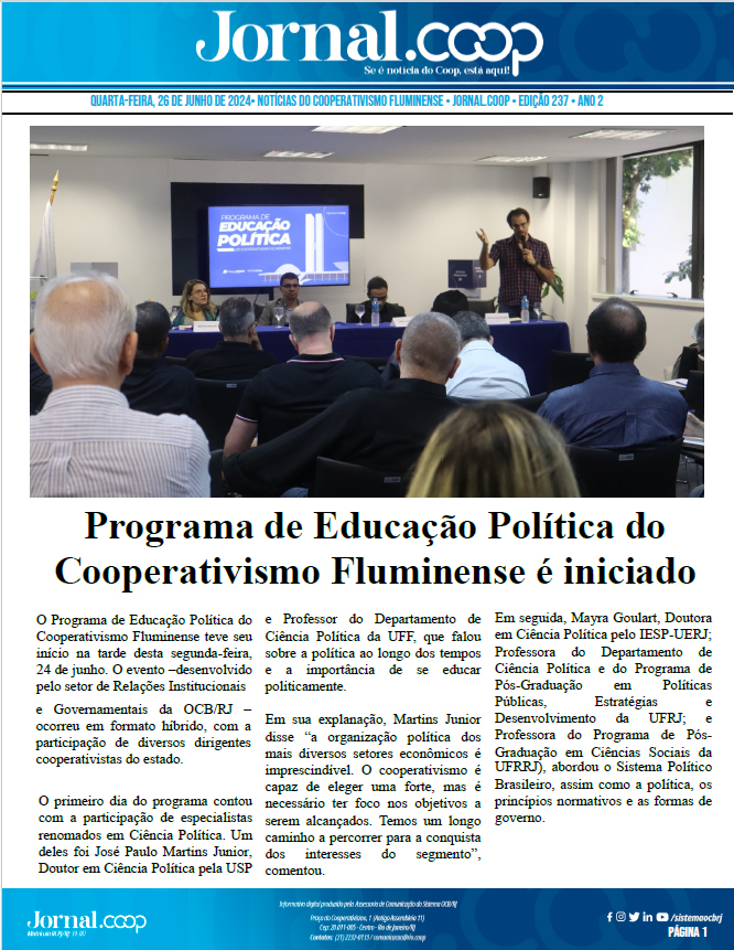 Jornal.Coop – Edição 237 – Ano 2 – 26 de junho de 2024