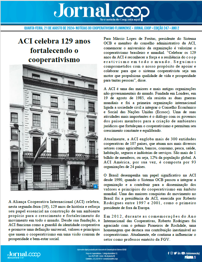 Jornal.Coop – Edição 247 – Ano 2 – 21 de agosto de 2024