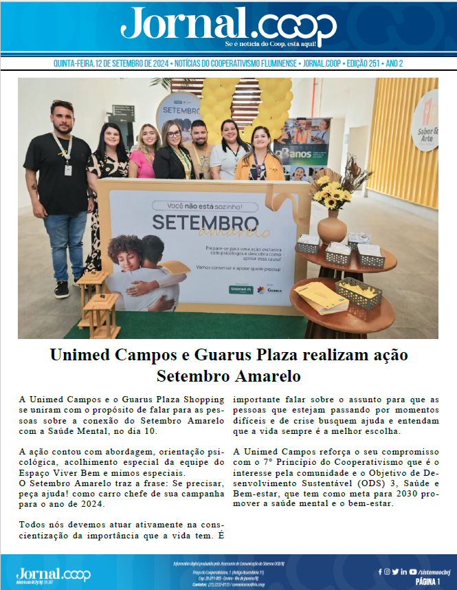 Jornal.Coop – Edição 251 – Ano 2 – 12 de Setembro de 2024