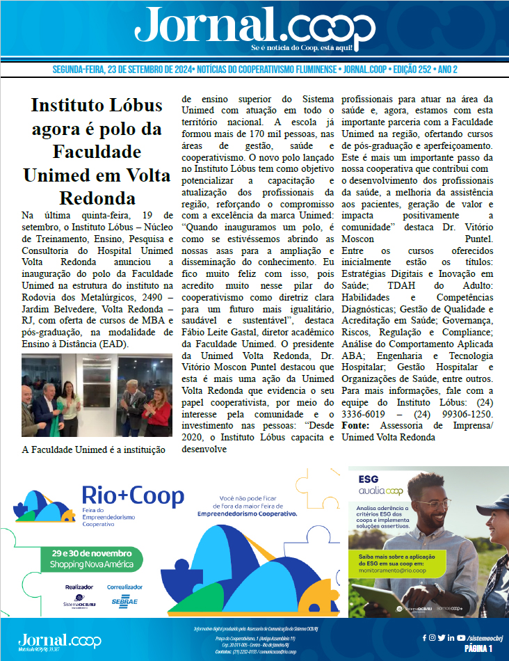 Jornal.Coop – Edição 253 – Ano 2 – 23 de Setembro de 2024