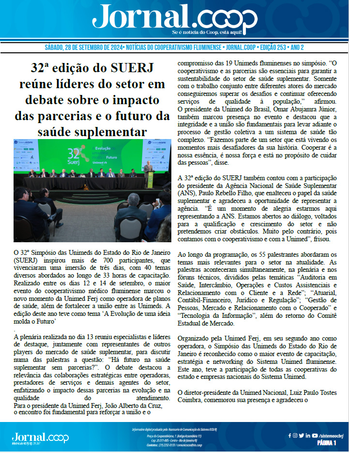 Jornal.Coop – Edição 254 – Ano 2 – 28 de Setembro de 2024