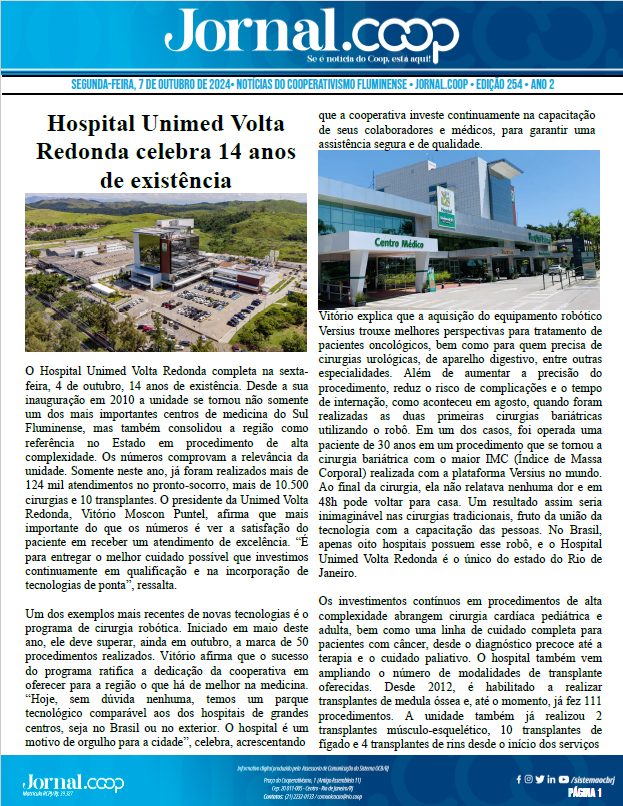 Jornal.Coop – Edição 255 – Ano 2 – 4 de Outubro de 2024