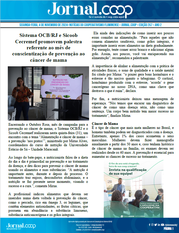 Jornal.Coop – Edição 267 – Ano 2 – 4 de Novembro de 2024