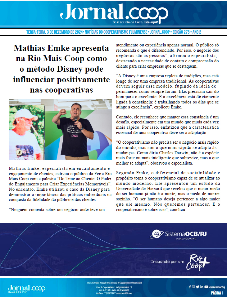 Jornal.Coop – Edição 275 – Ano 2 – 3 de dezembro de 2024