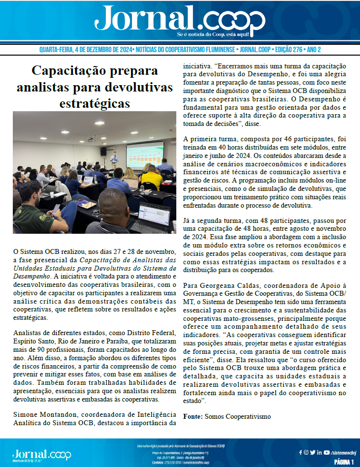 Jornal.Coop – Edição 276 – Ano 2 – 4 de dezembro de 2024