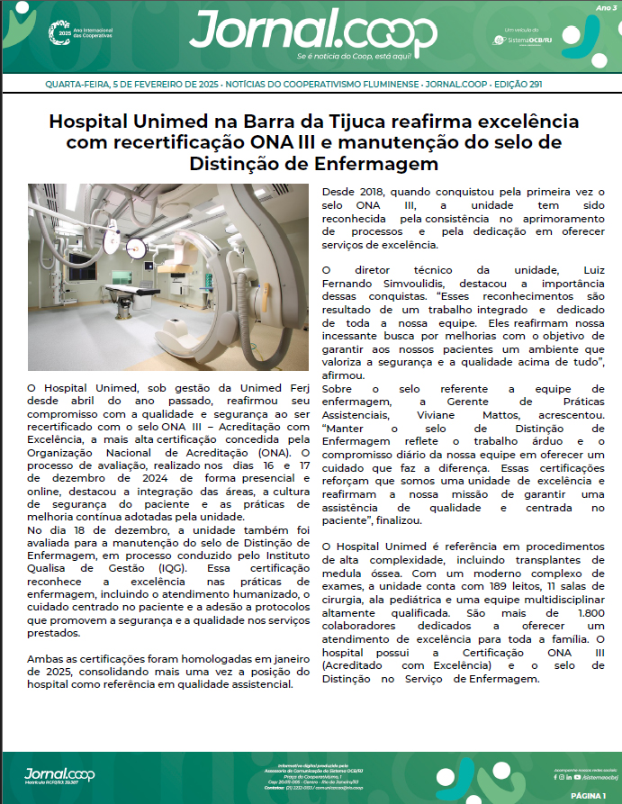 Jornal.Coop – Edição 291 – Ano 3 – 5 de Fevereiro de 2025