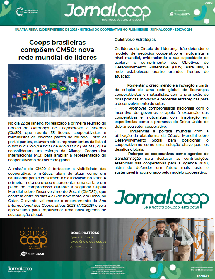 Jornal.Coop – Edição 296 – Ano 3 – 12 de Fevereiro de 2025