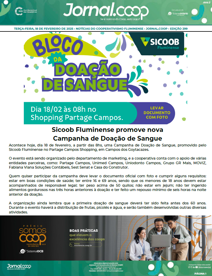 Jornal.Coop – Edição 299 – Ano 3 – 18 de Fevereiro de 2025