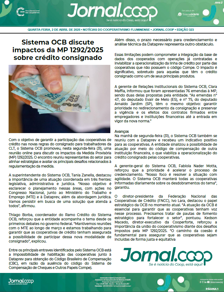 Jornal.Coop – Edição 323 – Ano 3 – 2 de Abril de 2025