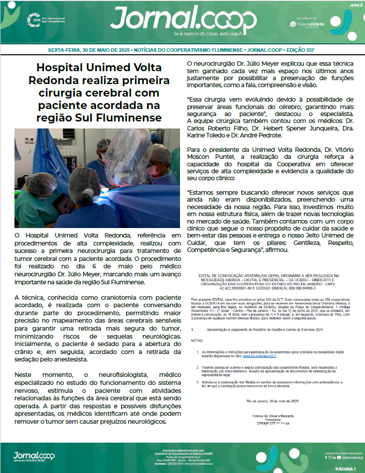 Jornal.Coop – Edição 337 – Ano 3 – 30 de Maio de 2025