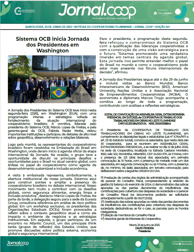 Jornal.Coop – Edição 341 – Ano 3 – 26 de Junho de 2025