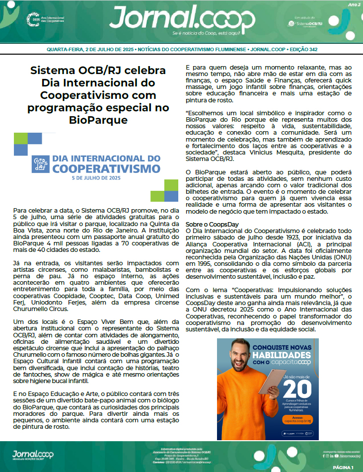 Jornal.Coop – Edição 342 – Ano 3 – 2 de Julho de 2025