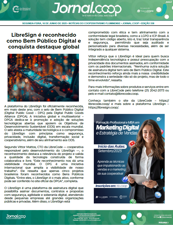 Jornal.Coop – Edição 338 – Ano 3 – 17 de Junho de 2025