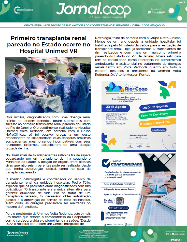 Jornal.Coop – Edição 354 – Ano 3 – 14 de Agosto de 2025