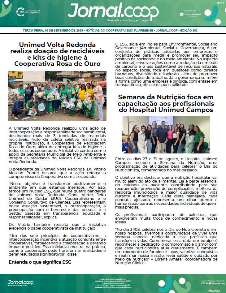 Jornal.Coop – Edição 362 – Ano 3 – 16 de setembro de 2025