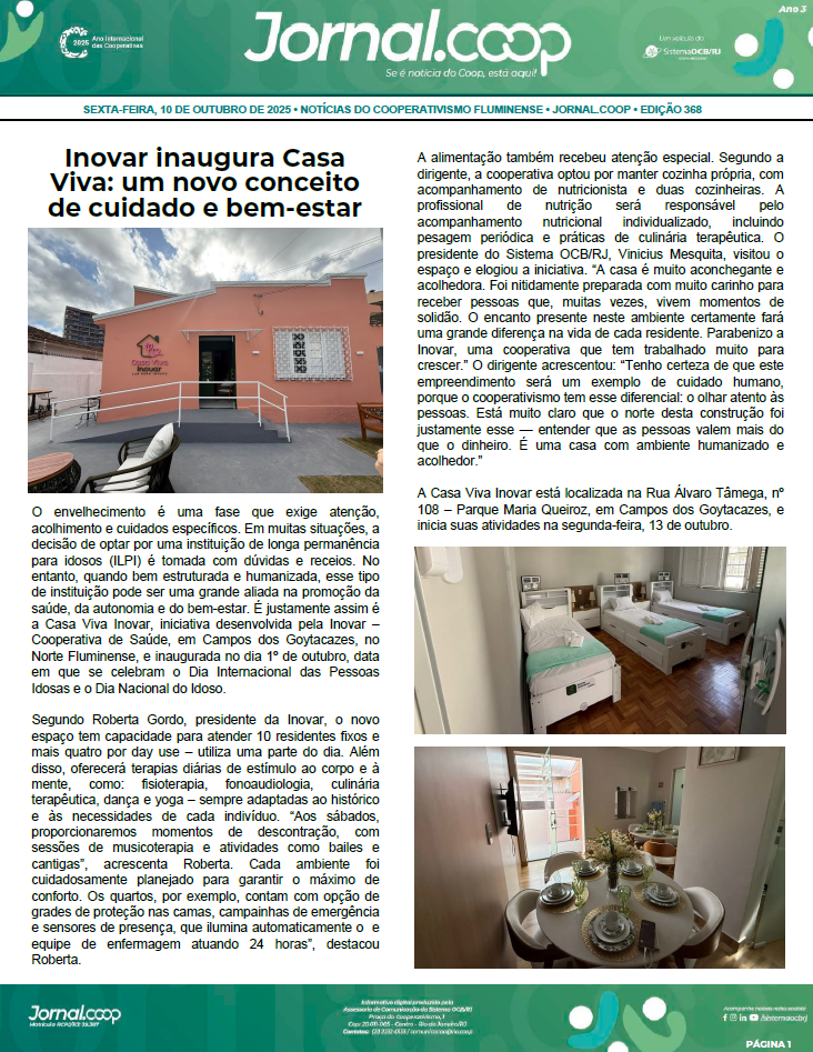 Jornal.Coop – Edição 368 – Ano 3 – 10 de outubro de 2025