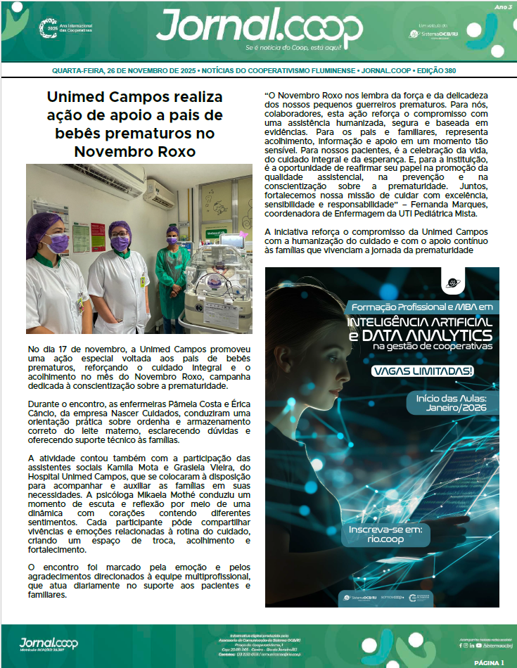 Jornal.Coop – Edição 380 – Ano 3 – 26 de Novembro de 2025