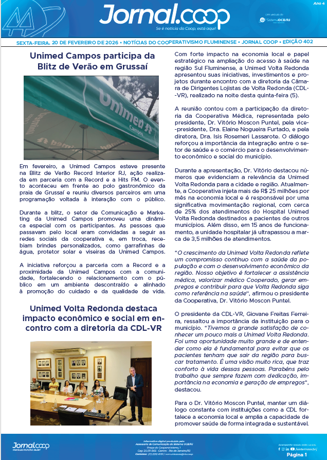 Jornal.Coop – Edição 403 – Ano 4 – 23 de fevereiro de 2026