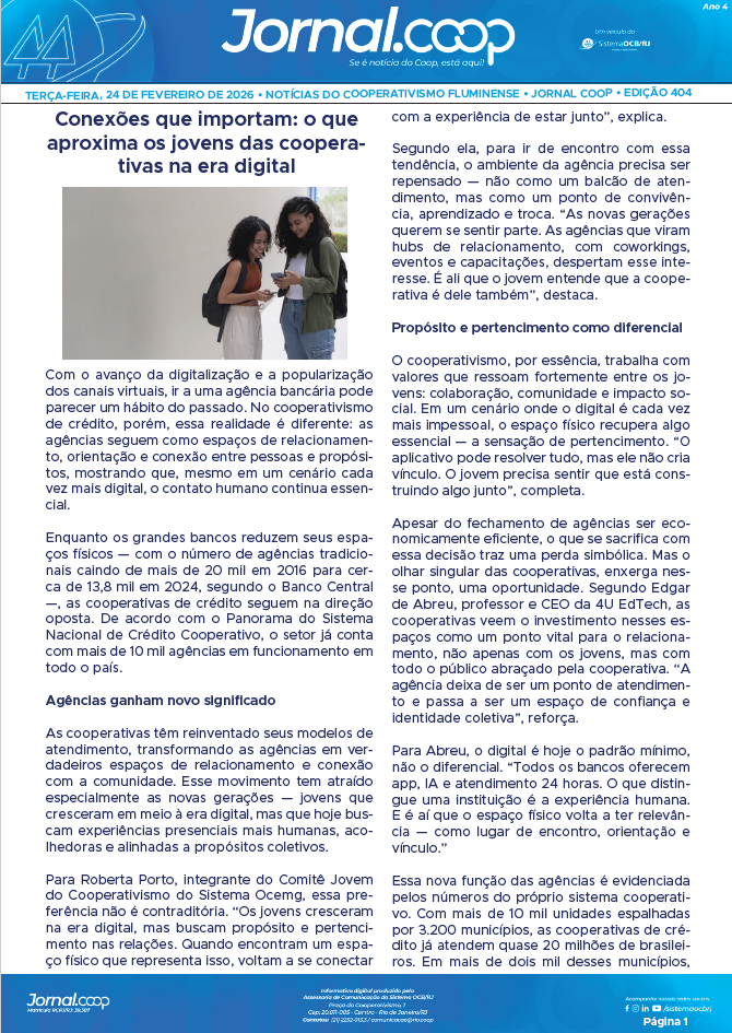 Jornal.Coop – Edição 404 – Ano 4 – 24 de fevereiro de 2026