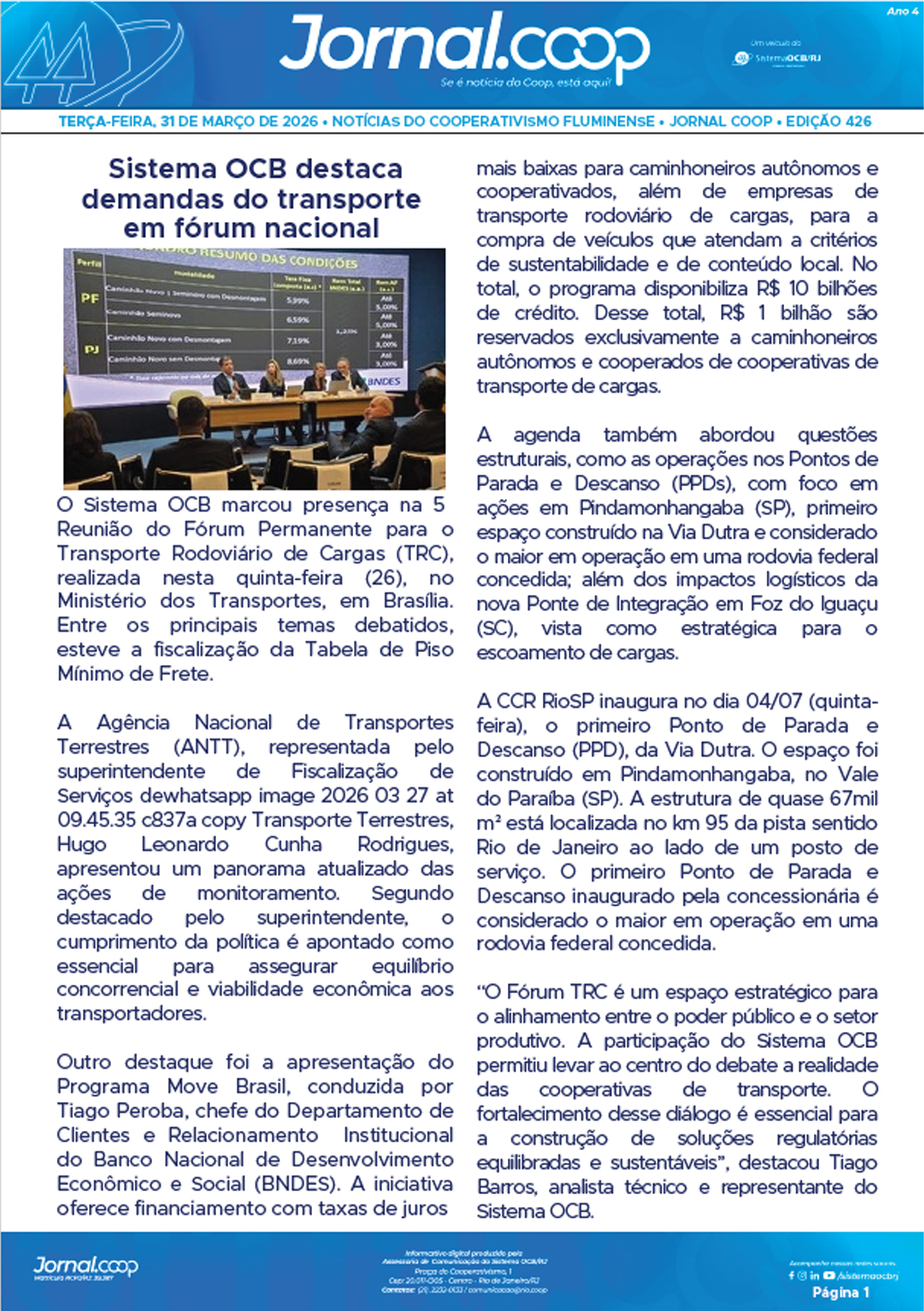 Jornal.Coop – Edição 426 – Ano 4 – 31 de março de 2026