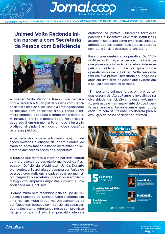 Jornal.Coop – Edição 408 – Ano 4 – 02 de março de 2026